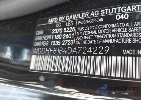 2013 Mercedes-Benz E 350 4Matic из США, поврежденный, VIN WDDHF8JB4DA724229